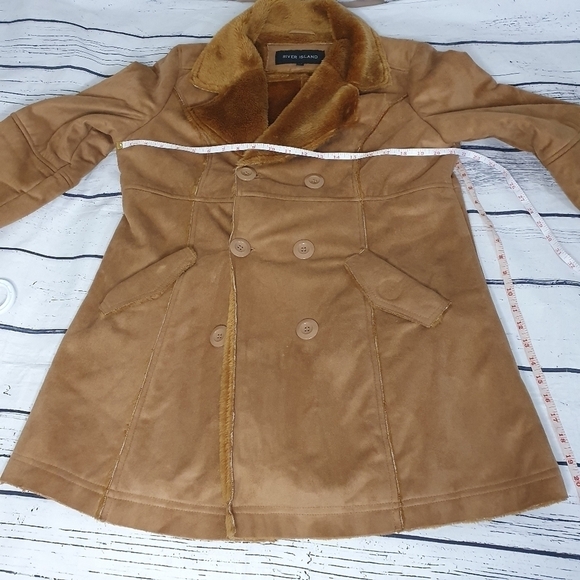 River Island Faux Sherling Suede Jacket Size L - Picture 6 of 10